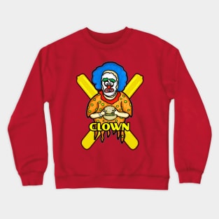 CLOWN HOLDING BURGER Crewneck Sweatshirt